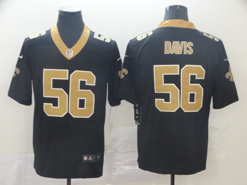 Men's New Orleans Saints Demario Davis #56 Black Jersey